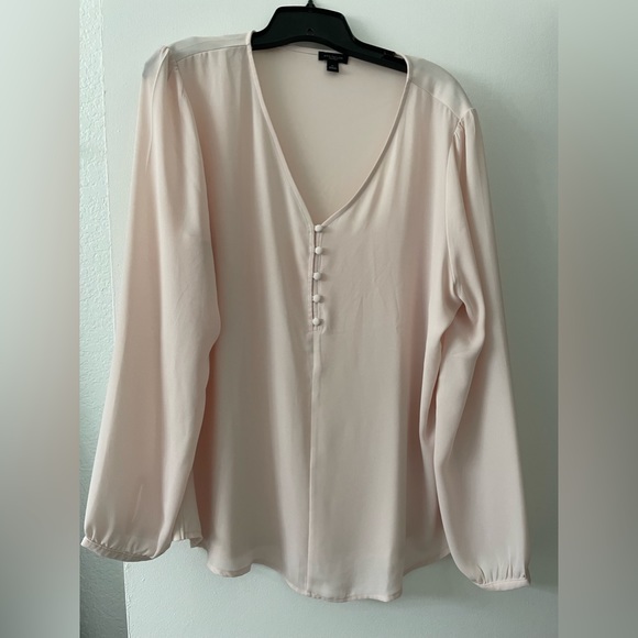 Sheer long sleeve Ann Taylor blouse - Picture 6 of 7